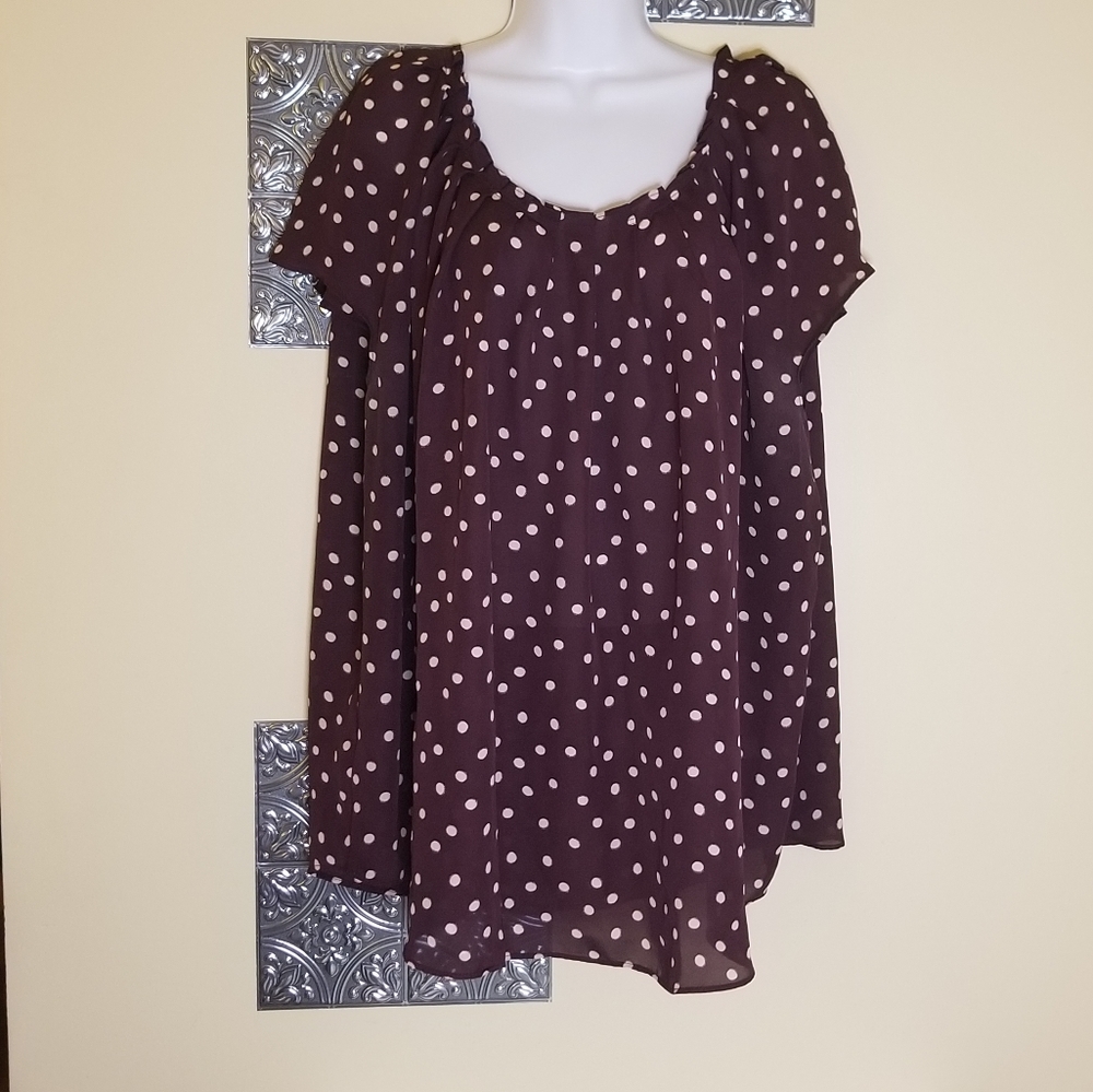 LC Lauren Conrad Poka-dot Top Size 3x